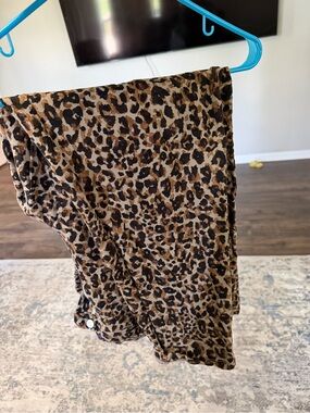 Leopard Print Knit Top - Brown Black Tan